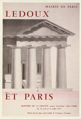 Poster of exhibition by Ledoux and Paris, rotunda of La Villette, April 12 to July 31, 1979, Paris Musées