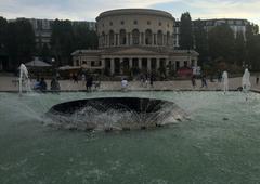 Fountain at Bassin de la Villette in Paris