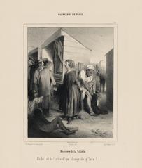 Barrière de Paris lithograph by Charles Joseph Traviès de Villers