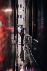 Cycle path in Soho, London