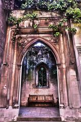 HDR image of the ruined church St Dunstan in the East in the City of London