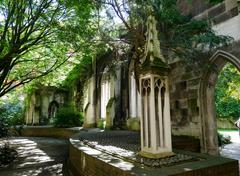 North face of St Dunstan-in-the-East Church in London