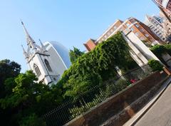 Southeast view of the Church of St Dunstan-in-the-East