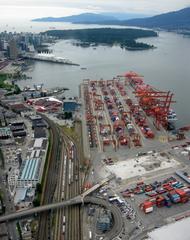 Burrard Inlet South Shore container cranes