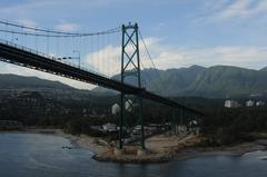 under the Lions Gate Bridge