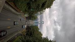 Lion's Gate Bridge in Vancouver from Stanley Park