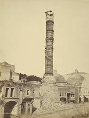 The Burnt Column in Constantinople captured by J. Pascal Sébah circa 1865-1880