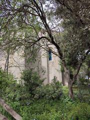 Panoramic view of Montpellier cathedral from Maguelone