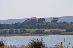 Maguelone Cathedral view from the isthmus