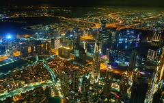 Dubai cityscape at night