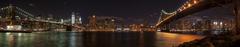 Brooklyn and Manhattan Bridges panoramic view