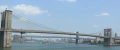 Brooklyn Bridge connecting Manhattan and Brooklyn over the East River