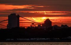 2021 Annular Solar Eclipse over Brooklyn and Manhattan Bridges