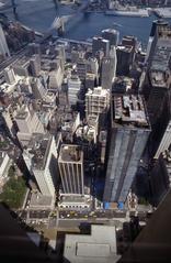 22 Cortlandt Street and One Liberty Plaza seen from 2 World Trade Center in 1984