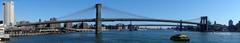 Brooklyn Bridge from Pier 17, New York with Manhattan Bridge in background