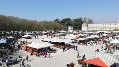 Antiques market in front of Villa Contarini in Piazzola sul Brenta