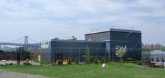 North 7th Street Fan Plant building in Canarsie during a sunny midday