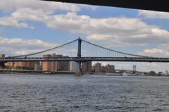 Manhattan Bridge and Williamsburg Bridge from East River