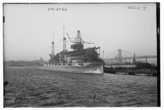 Historic photograph of the ARIZONA ship between 1915 and 1920