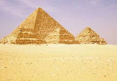 Great Pyramid of Giza under a clear blue sky