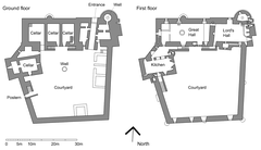 Ground and first floor plans of Doune Castle