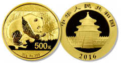 2016 Chinese Gold Panda 500 Yuan coin