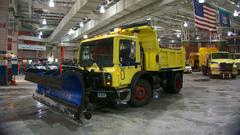 Snow Truck on RFK Bridge during Snow Plowing