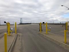 U.S. Customs and Border Protection operations at the Ambassador Bridge on March 21, 2020.