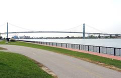 Ambassador Bridge between Windsor and Detroit in October 2008