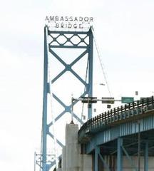 Ambassador Bridge in Detroit with Secretary of Homeland Security John Kelly speaking during press availability