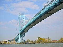 Ambassador Bridge over Detroit River