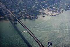 Ambassador Bridge connecting Detroit and Windsor