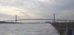 Ambassador Bridge from the Detroit side