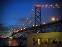 Ambassador Bridge connecting Detroit and Windsor