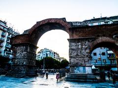 photo of a Greek monument with ID