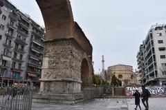 Arch of Galerius with Rotonda in the background, Greece