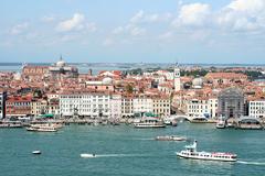 Sestiere du Castello and Arsenal district view from San Giorgio Maggiore bell tower in Venice