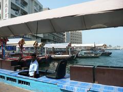 abras docked in Dubai Creek