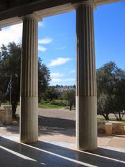 Ruins of the Agora of Athens with Acropolis in the background