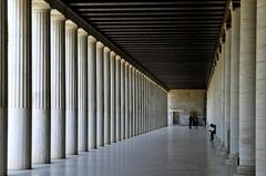 Lower gallery of the Stoa of Attalus at the Agora in Athens