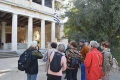 view of the Agora of Athens in Greece