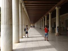 Interior view of Attalos Hall in Greece