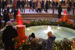 Manduševac fountain in Zagreb during Advent