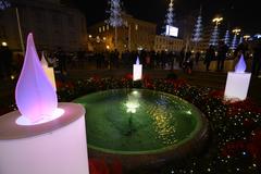 Advent in Zagreb, Croatia, with festive lights and decorations