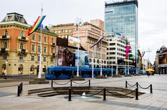 Rainbow flags in Zagreb during Pride Week