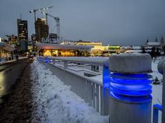 White Bridge in Vilnius during December