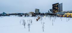 White Bridge in Vilnius during December