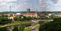 Vilnius White Bridge panoramic view