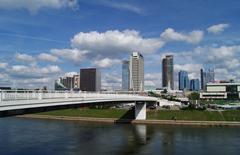 White Bridge and financial center Vilnius