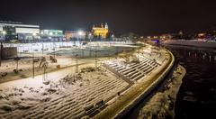 Vilnius white bridge in December